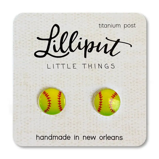 softball earrings