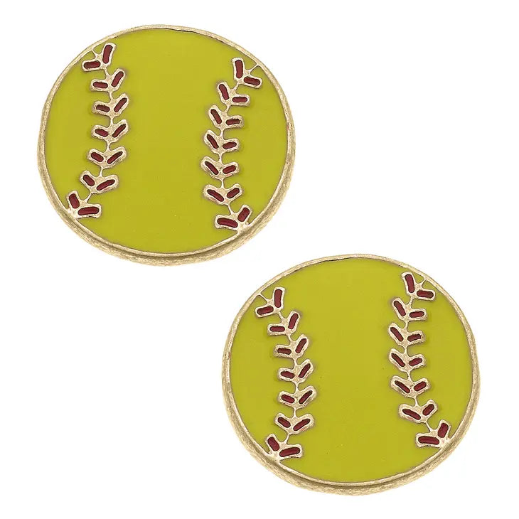 Softball Stud Earrings