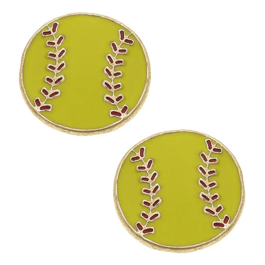 Softball Stud Earrings