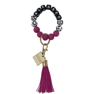 Southern Couture Keychains Blessed Silicone Bracelet Key Chain
