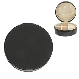 SP Sophia Collection Black Round Jewelry Box