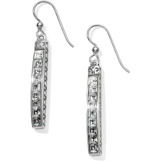 Brighton Spectrum French wire earrings in silver with crystal embellishments and decorative pattern
