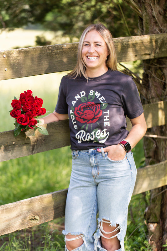 stop and smell the roses tee
