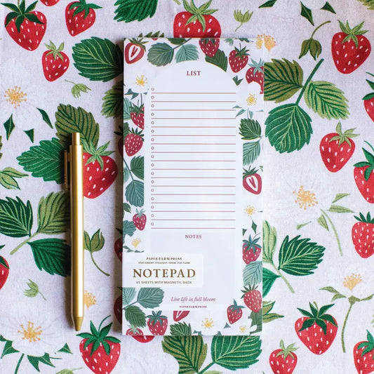 Strawberry Patch Market List Notepad