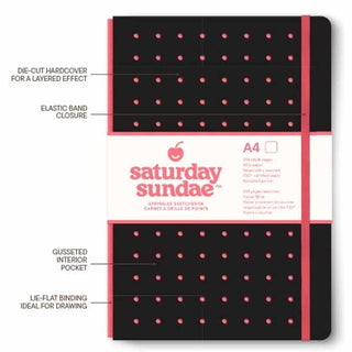 Studio Oh! Stationary Black Cherry Mini Sprinkles Spiral Notebook