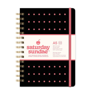 Studio Oh! Stationary Black Cherry Mini Sprinkles Spiral Notebook