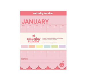 Studio Oh! Planner Undated Sorbet Wall Calendar