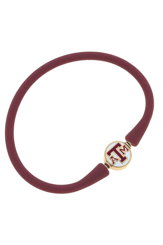 Texas A&M Maroon Silicone Bracelet