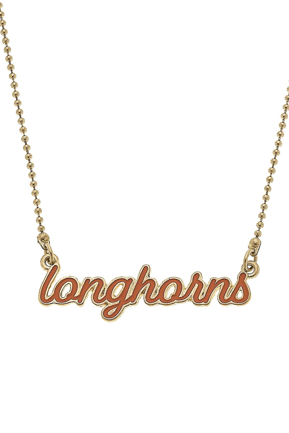 Texas Longhorns Script Necklace