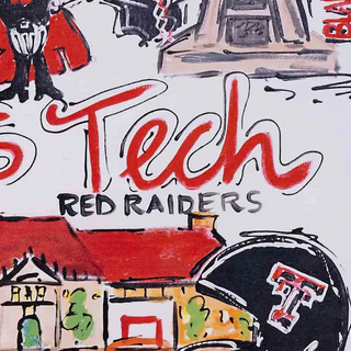 Texas Tech Landmark Canvas