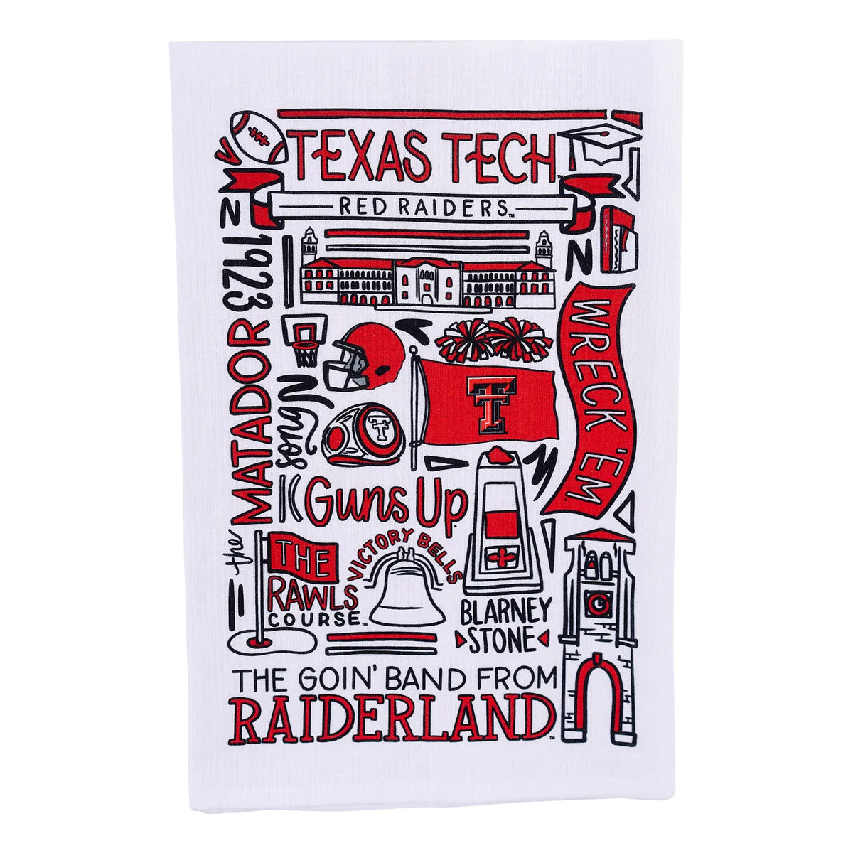 Texas Tech Collage Tea Towel