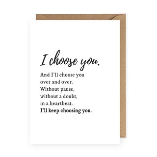 The Anastasia Company Stationary I Choose You Greeting Card