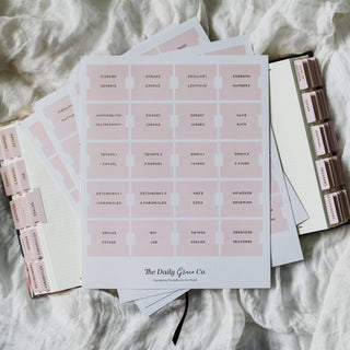 The Daily Grace Co Stationary Blush Bible Tabs