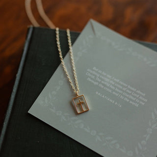 The Daily Grace Co Women's Necklaces Cut Out Cross Necklace