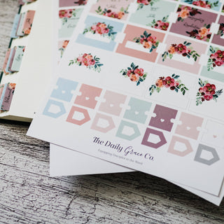 The Daily Grace Co Stationary Floral Bible Tabs