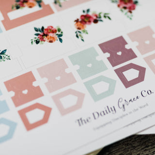 The Daily Grace Co Stationary Floral Bible Tabs