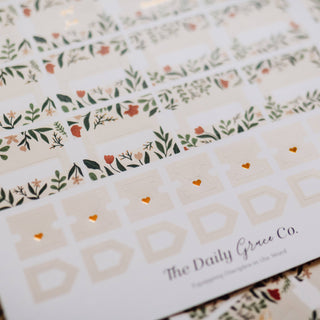 The Daily Grace Co Stationary Rust Floral Bible Tabs