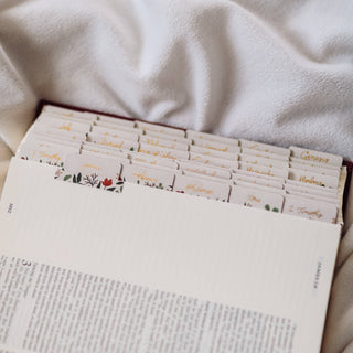 The Daily Grace Co Stationary Rust Floral Bible Tabs