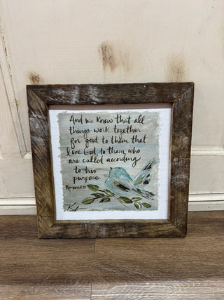 The Grey Antler Home Decor And We Know 12" x 12" Rustic Framed Art