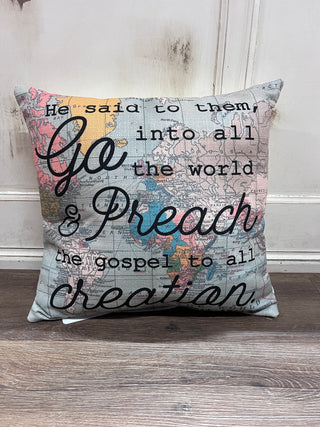 The Little Birdie Pillows Go Preach Pillow