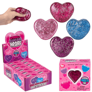 The Toy Network Toys 2.5" Squeezy Sparkly Heart