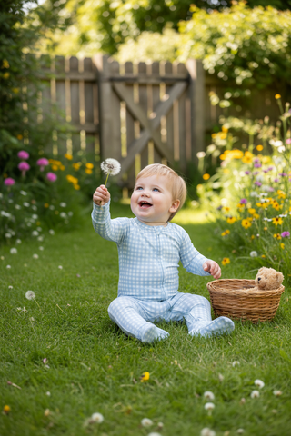 Toddler playing outdoors