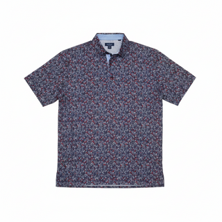 Floral Print Performance Polo