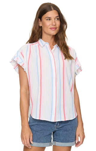 Roseville Ruffle Sleeve Dolman Shirt
