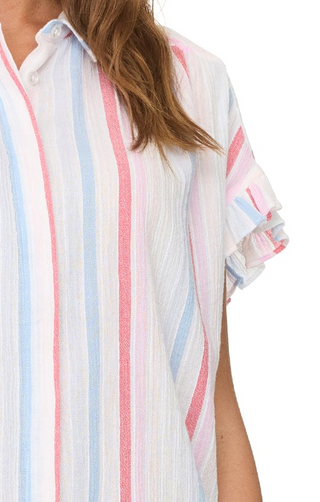 Roseville Ruffle Sleeve Dolman Shirt