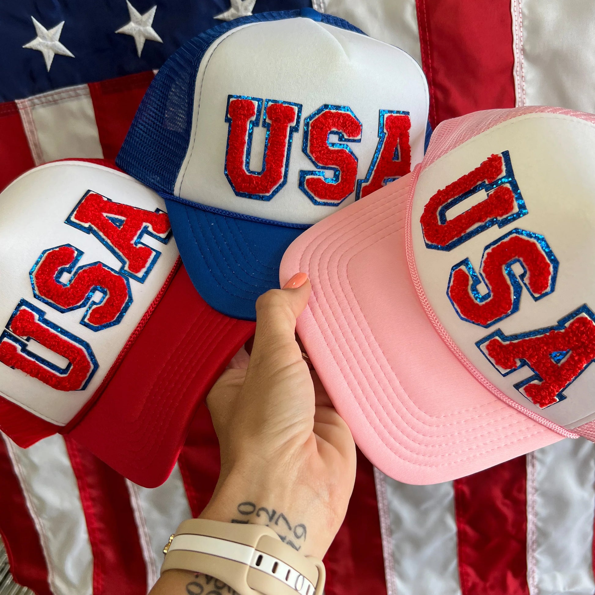 USA Chenille Hat