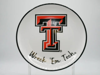 Valiant Home Decor Texas Tech Logo Ceramic Trinket Tray