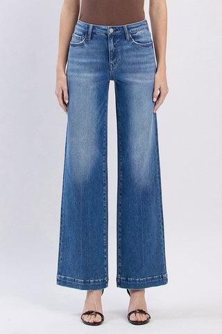 Vervet Women's Bottoms Flying Monkey Trouser Hem Wide Jeans