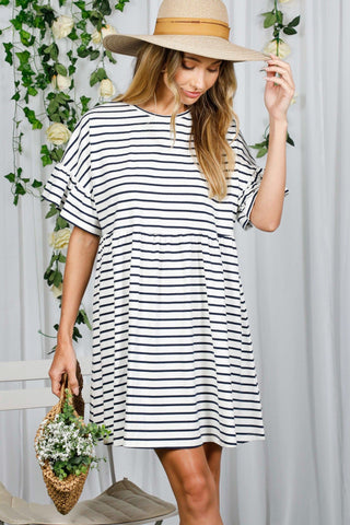 Vine & Love Women’s Dress Striped Babydoll Dress