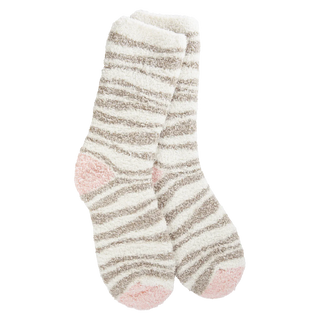 World’s Softest Socks Women's Socks World's Softest Crew Socks Neutral Zebra