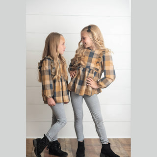Wren & James Children's 2 Piece Sets Girls Plaid Fall Set