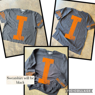 YPIP Women's Tops Ira Bulldogs Varsity Spirit Top