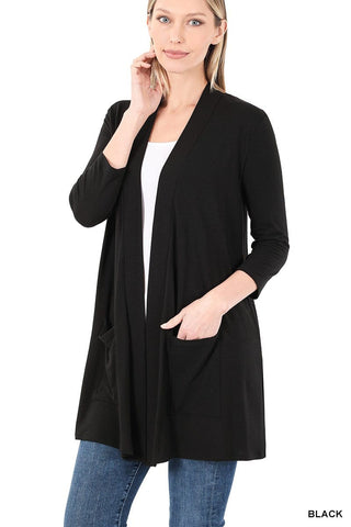 Zenana Women's Cardigans Comfy Pocket Cardigan