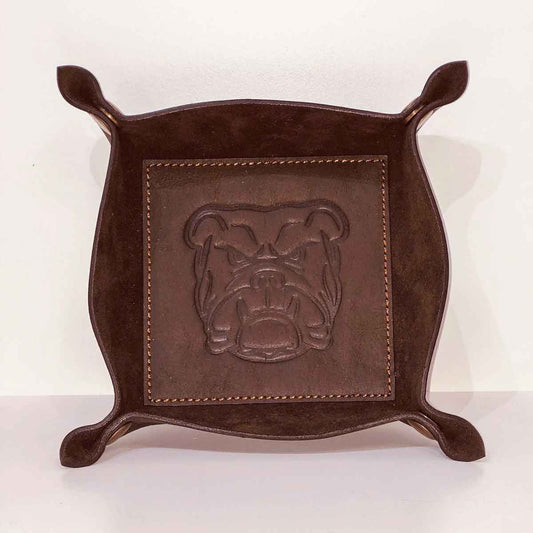 bulldog leather valet tray