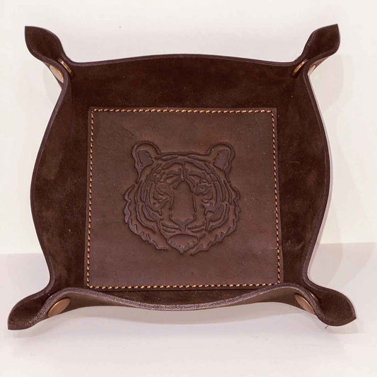 Tigers Leather Embossed Valet Tray