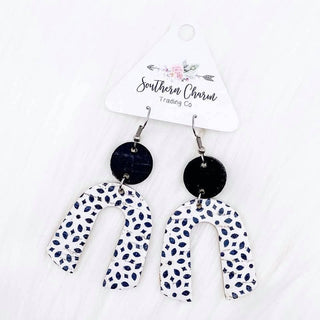 Black & White Abstract Earrings