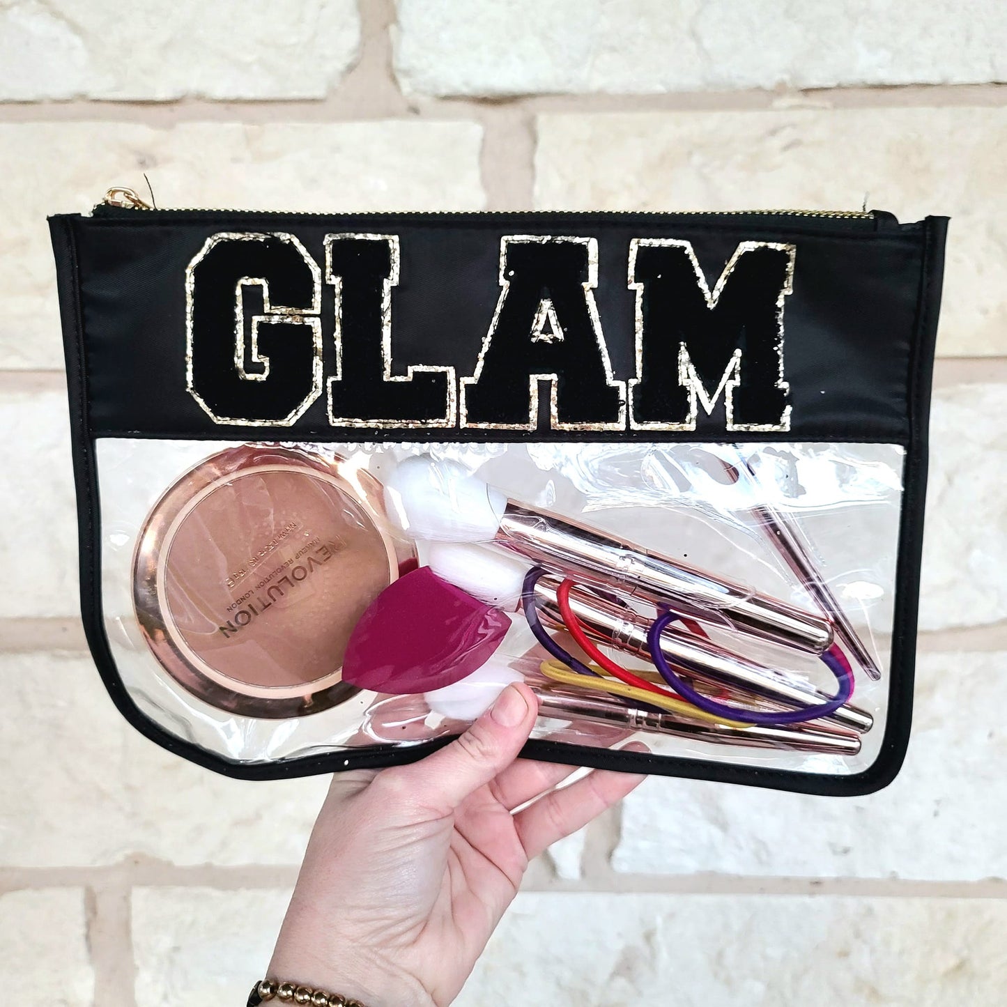 Nylon Clear Bag w/Patch Letters
