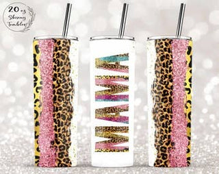 Leopards & Sunflower Mama Tumbler