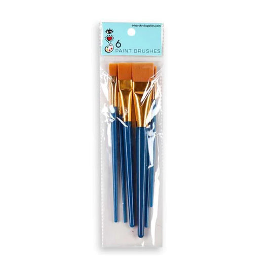 6 paint brushes