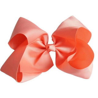 Peach 8" Hair Bow