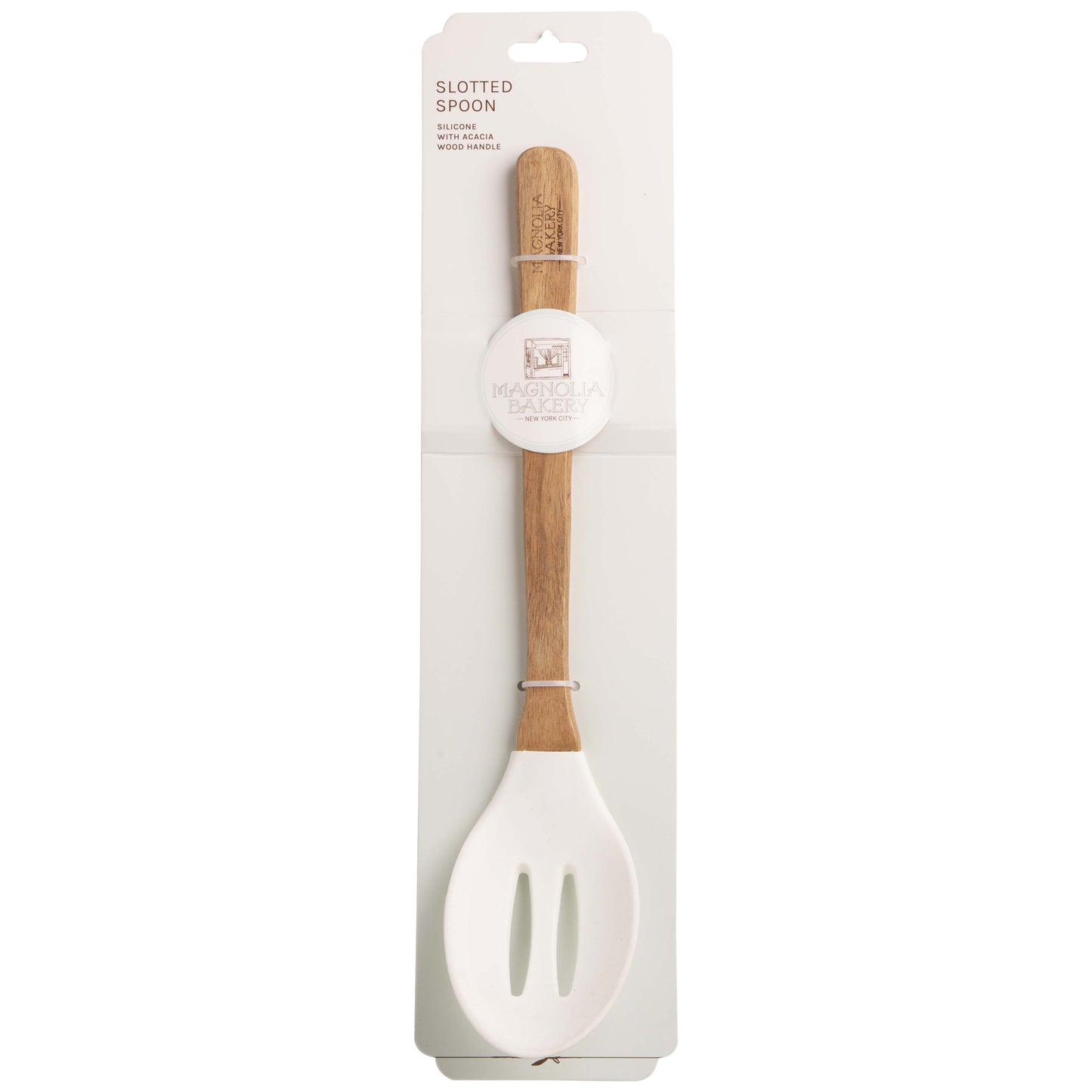 White Silicone Slotted Spoon
