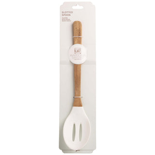 White Silicone Slotted Spoon
