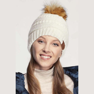 CC Pom Pom Knit Beanie