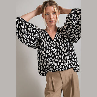 Animal print top