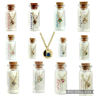 Birthstone Bottle Necklace