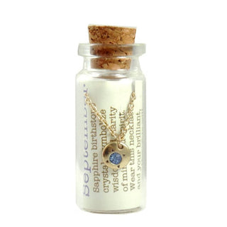 Birthstone Bottle Necklace